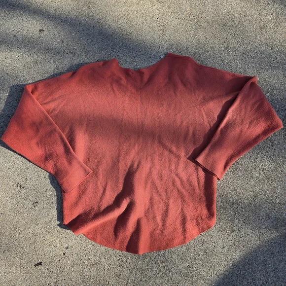 Stylish Terracotta V-Neck Sweater Vila Milano - Picture 2 of 3